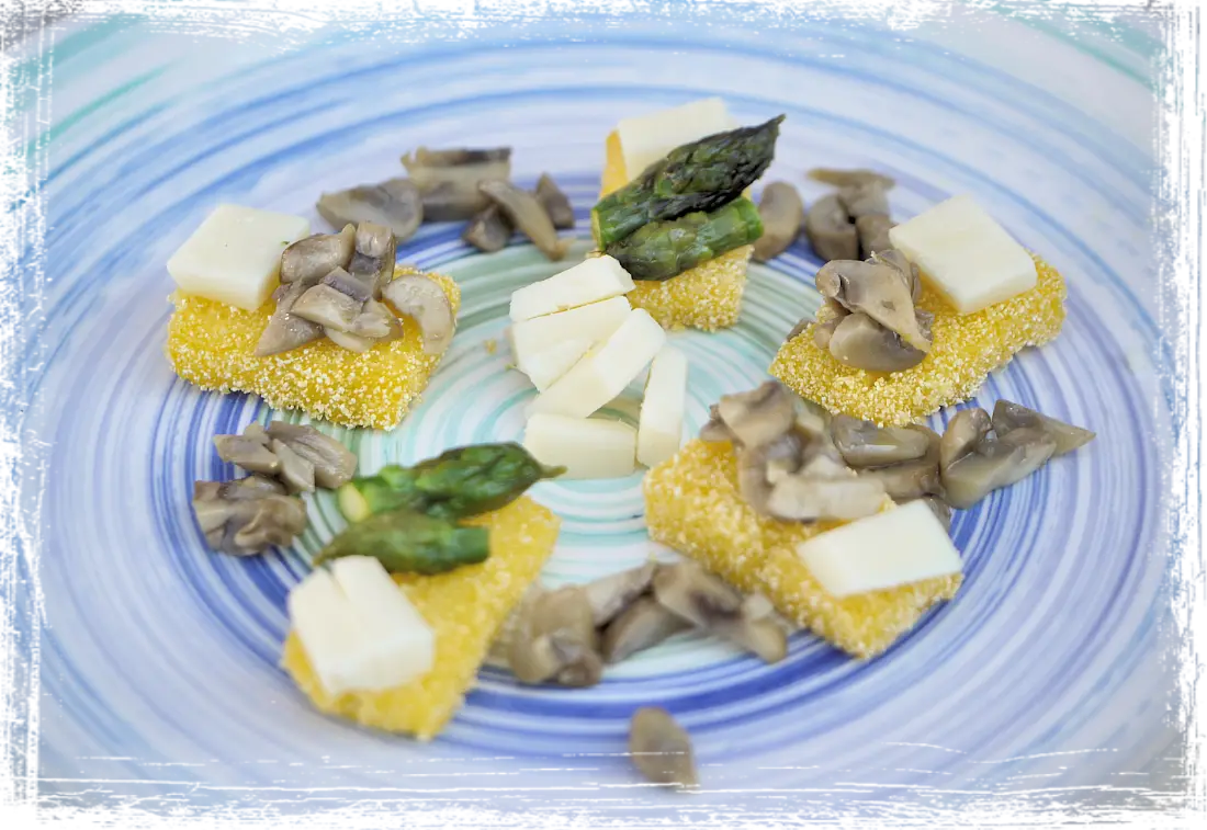 Antipasto di polenta fritta Antipasto di polenta fritta