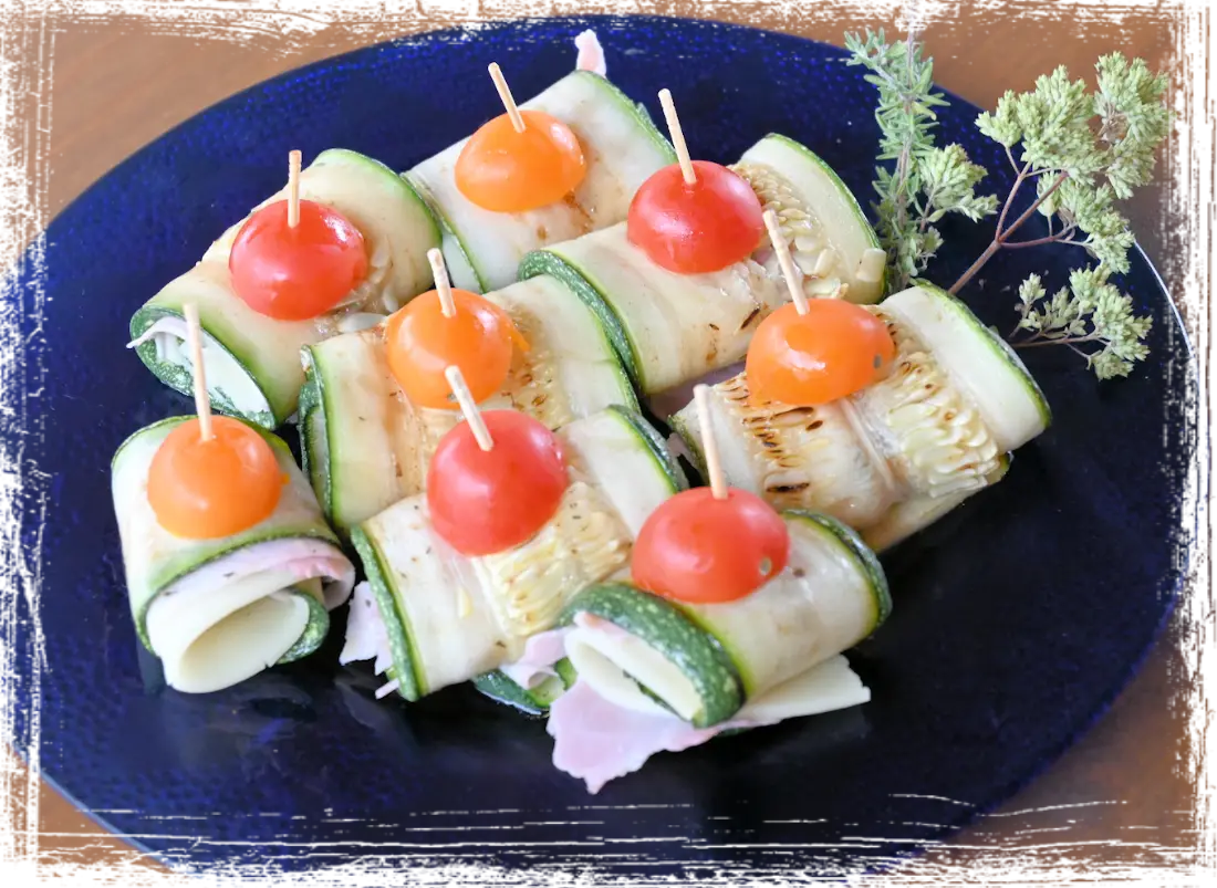 Involtini di zucchine grigliate Involtini di zucchine grigliate