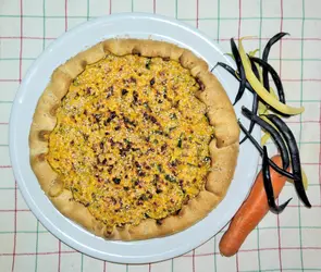 Torta di pasta brisée con fagiolini