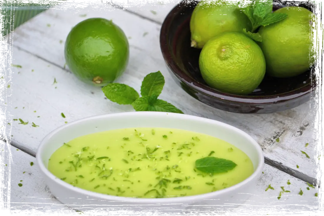 Panna cotta menta e lime Panna cotta menta e lime