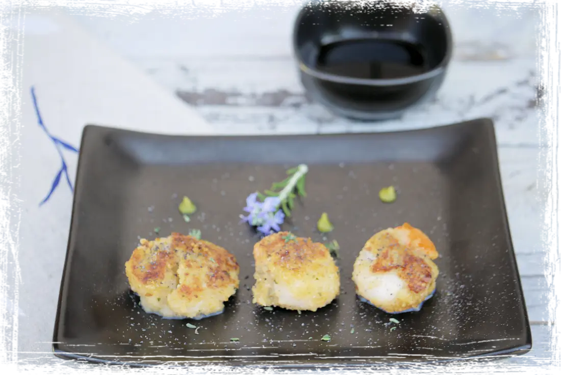 Capesante alla piastra con wasabi Capesante alla piastra con wasabi