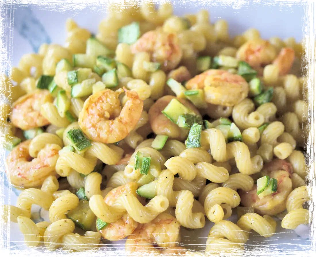 Celentani mazzancolle e zucchine al profumo di curry Celentani mazzancolle e zucchine al profumo di curry