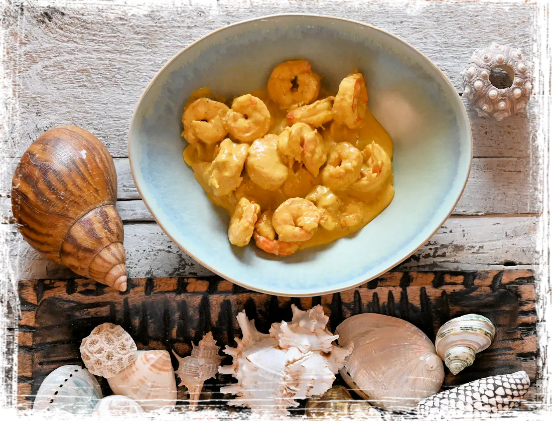 Gamberi al curry Gamberi al curry