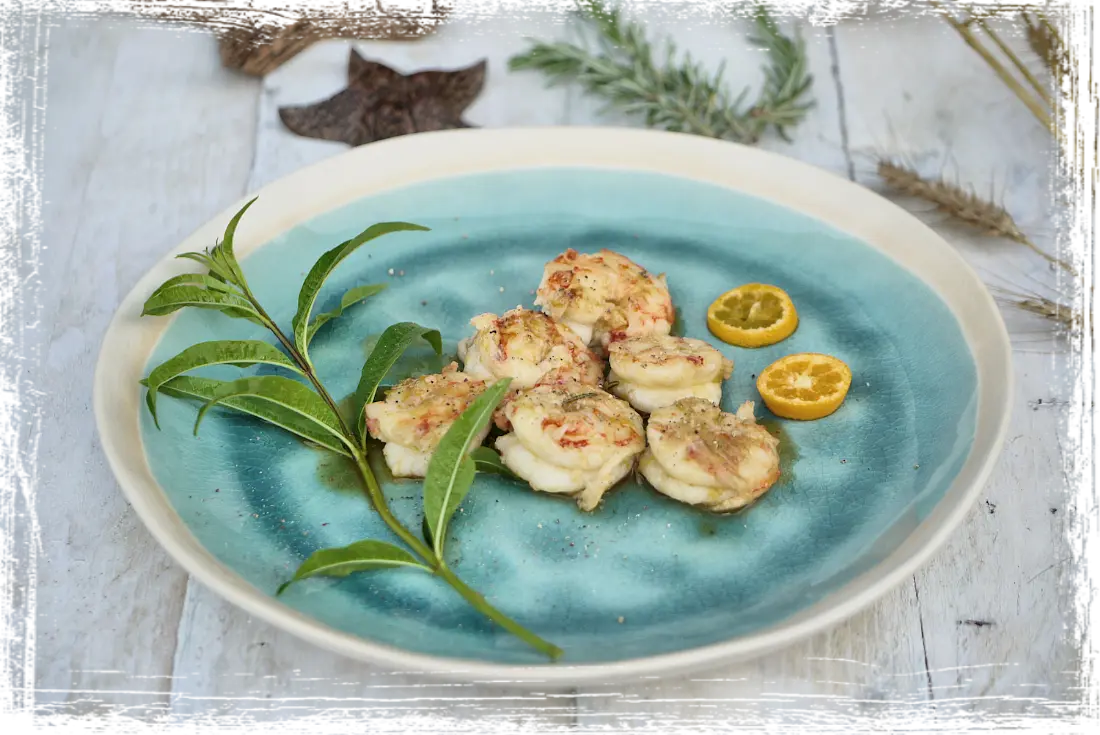 Gamberoni al miele, limone e zenzero Gamberoni al miele, limone e zenzero