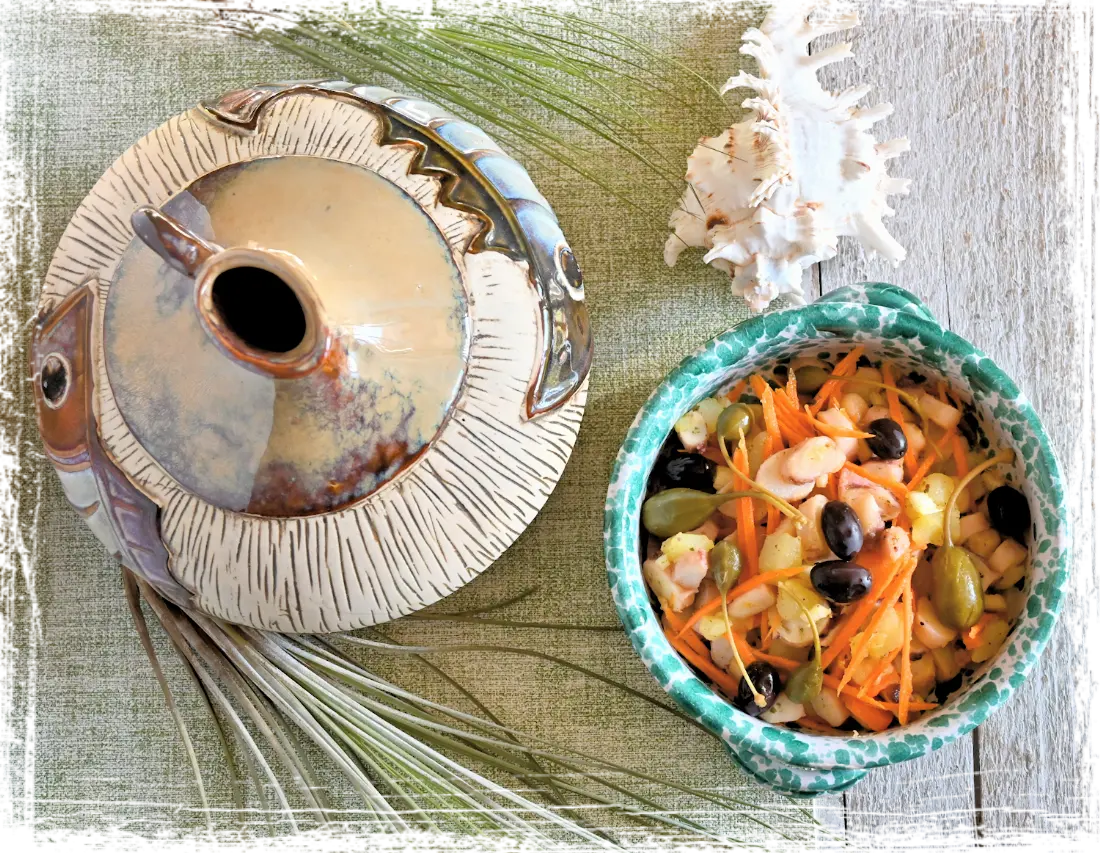Insalata di tentacoli di totano e ceci Insalata di tentacoli di totano e ceci