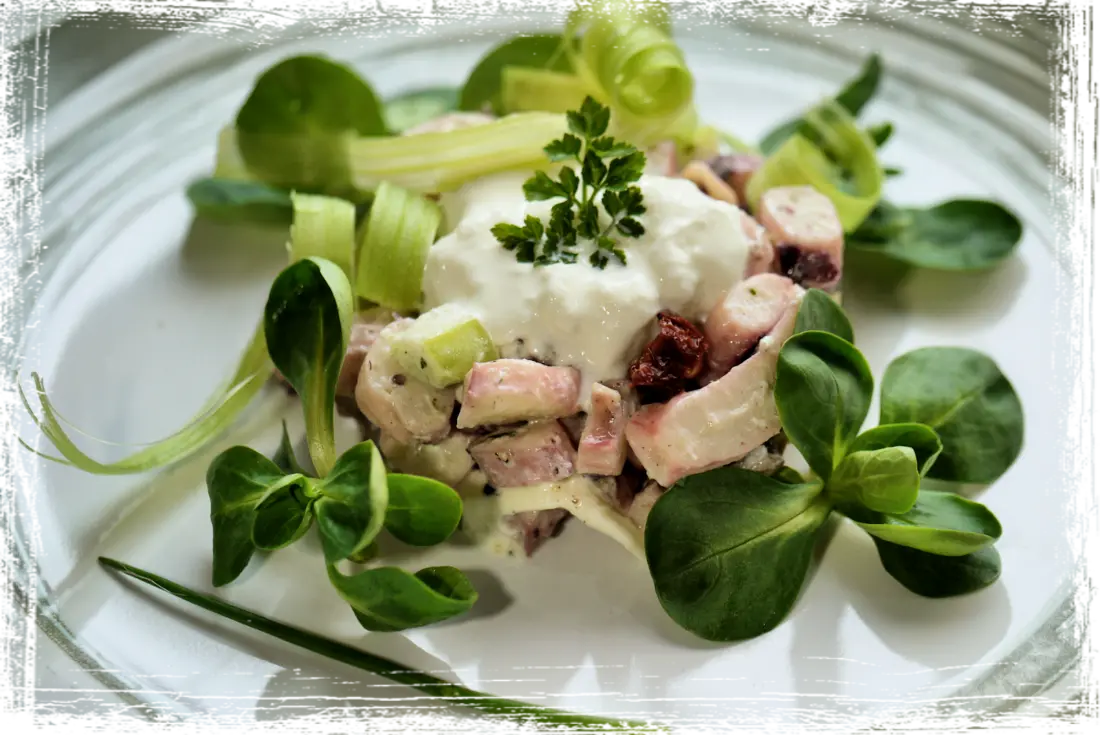 Tentacoli di totano con burrata