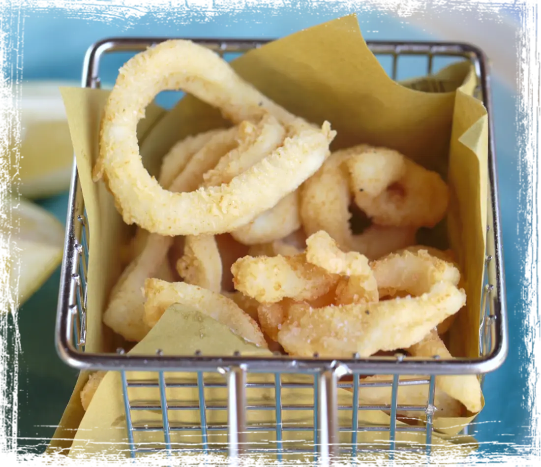 Anelli di totano fritti Anelli di totano fritti
