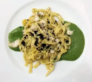 Tagliatelle agrumate alla rana pescatrice