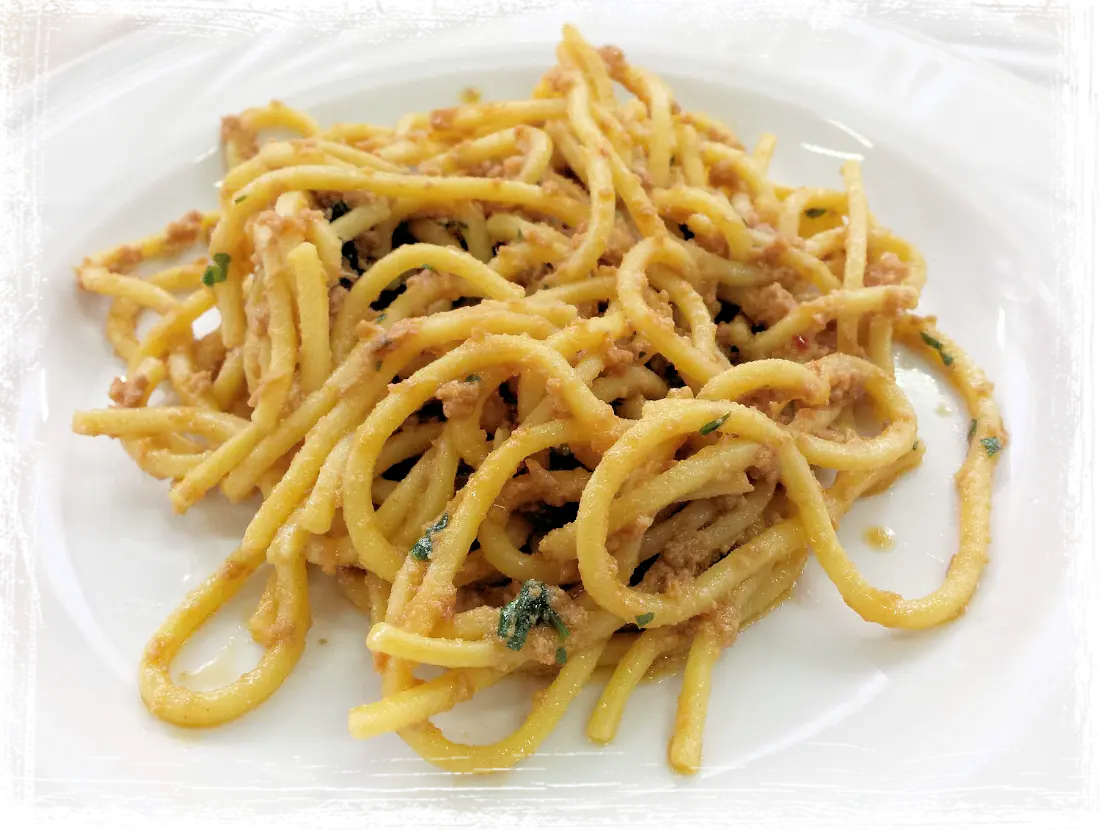 Bigoli al ragù piccante