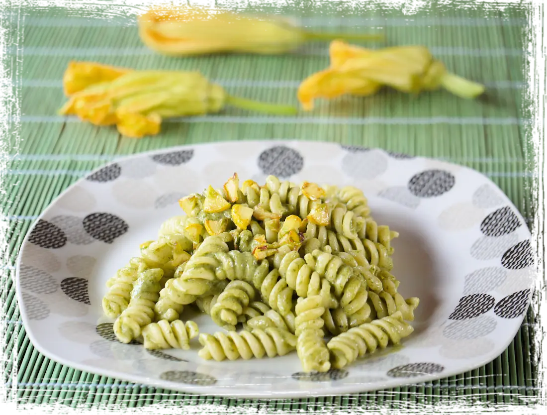 Fusilli con crema di bietola