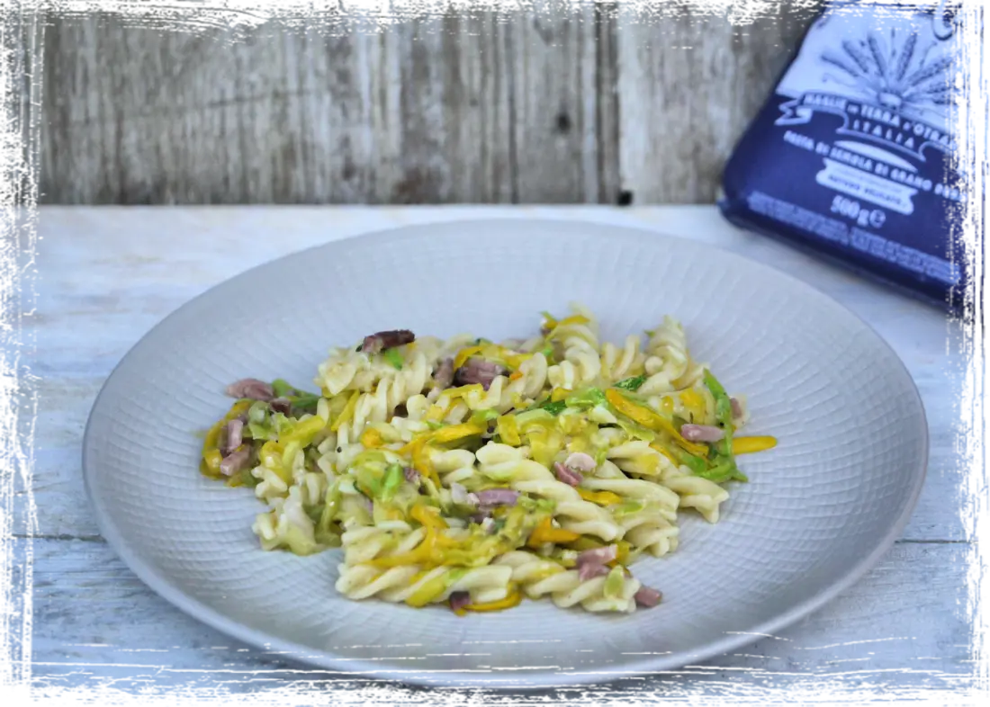 Fusilli speck e zucchine Fusilli speck e zucchine