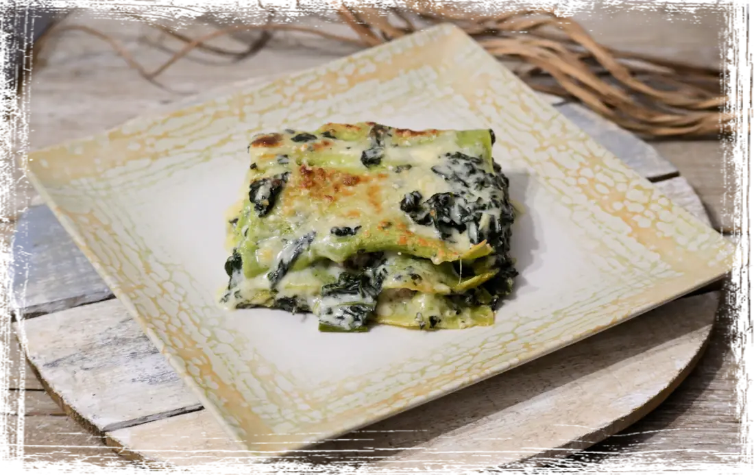 Lasagne verdi con cavolo nero e ciuìga Lasagne verdi con cavolo nero e ciuìga