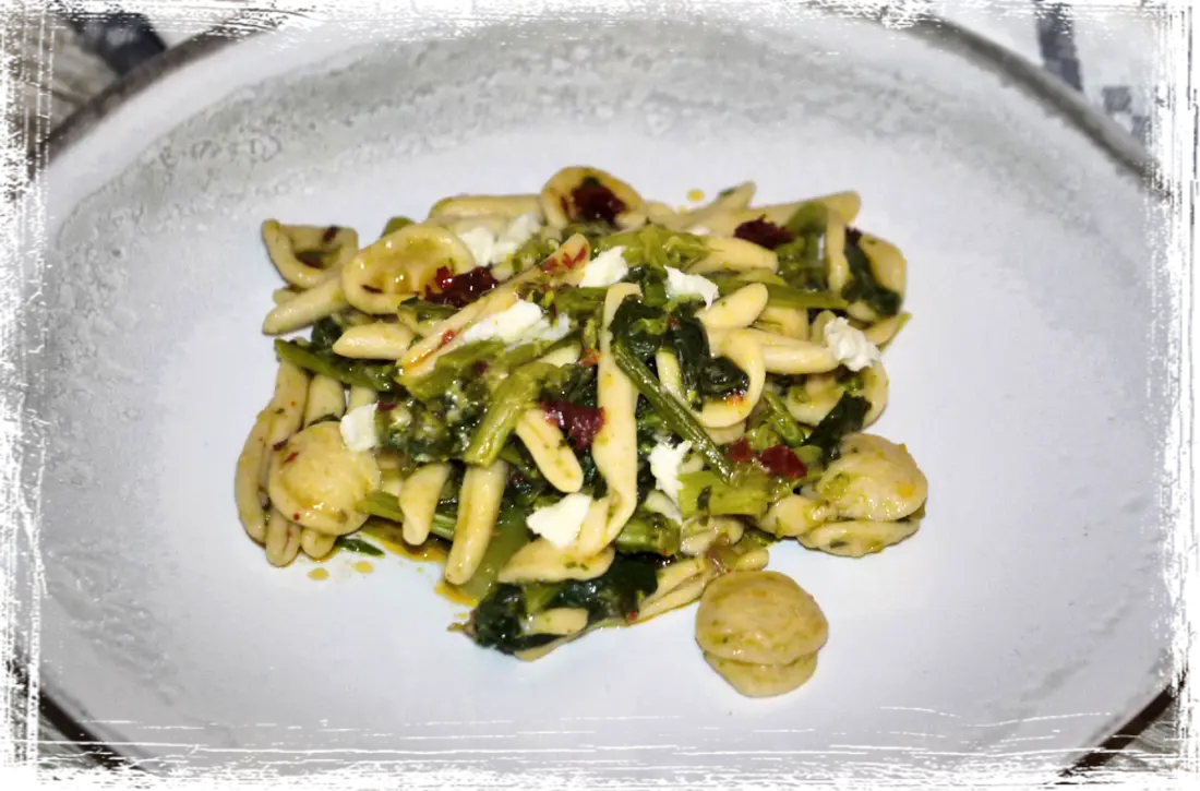 Maritati con cime di rapa e 'nduja Maritati con cime di rapa e 'nduja