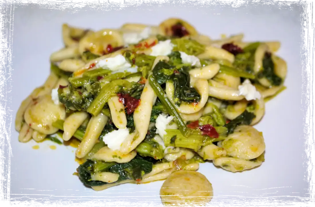 Maritati con cime di rapa e 'nduja Maritati con cime di rapa e 'nduja