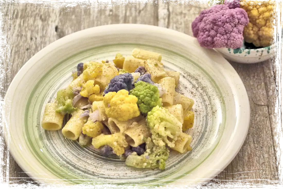Rigatoni ai tre cavolfiori Rigatoni ai tre cavolfiori