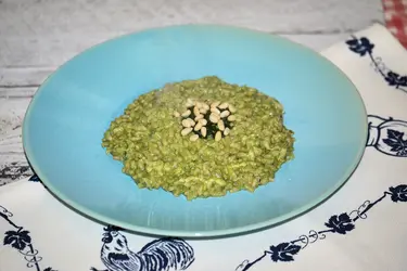 Risotto con borragine, robiola e menta