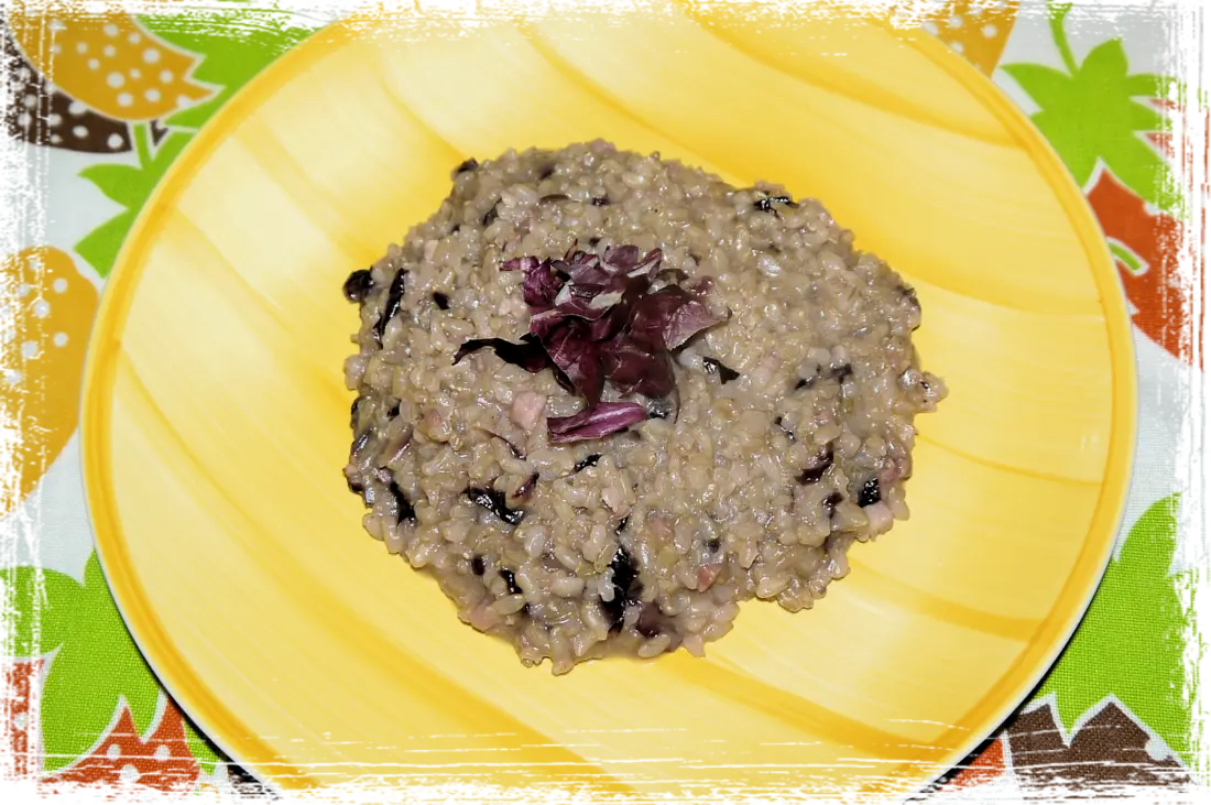 Risotto radicchio e pancetta Risotto radicchio e pancetta