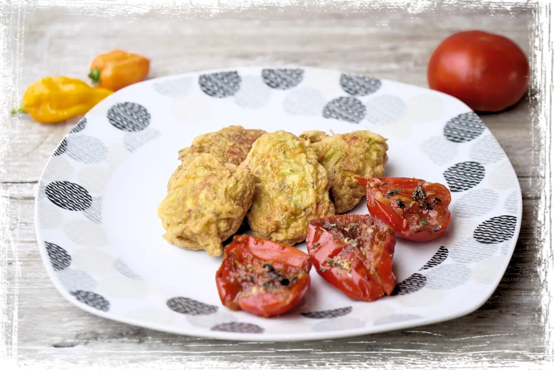 Frittelle con fiori di zucca