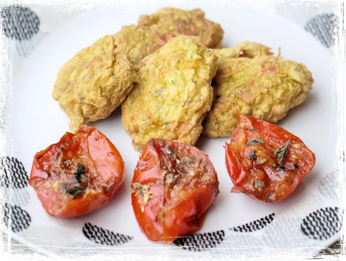 Frittelle con fiori di zucca Frittelle con fiori di zucca