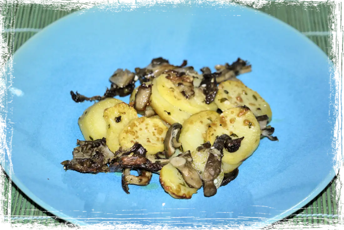 Funghi e patate al forno