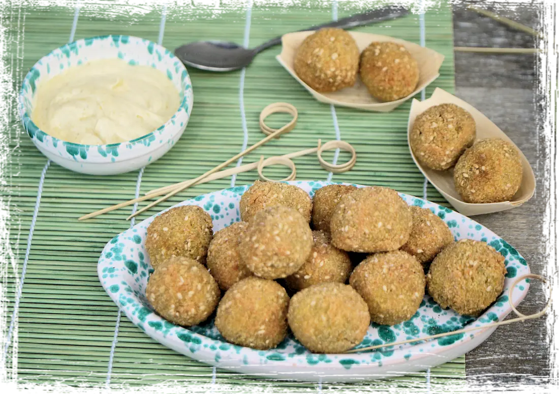 Polpettine di piselli fritte Polpettine di piselli fritte