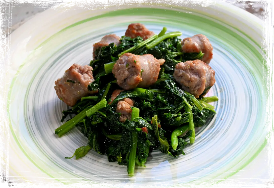 Salsiccia con cime di rapa