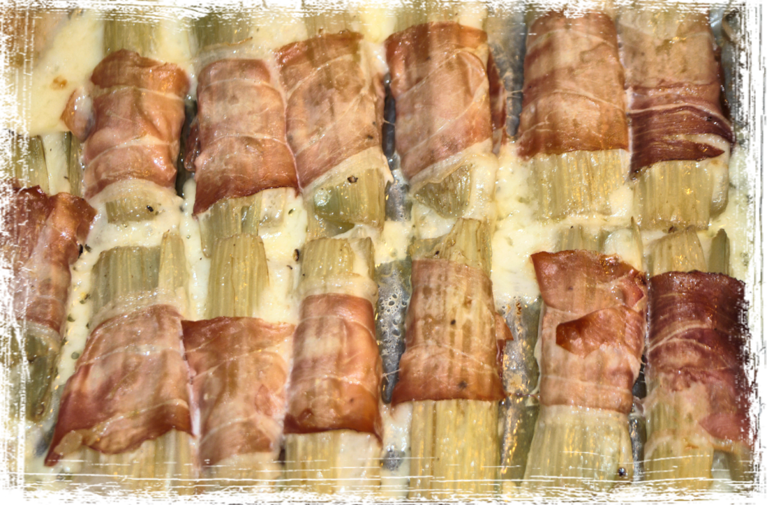 Cardi filanti avvolti nello speck Cardi filanti avvolti nello speck