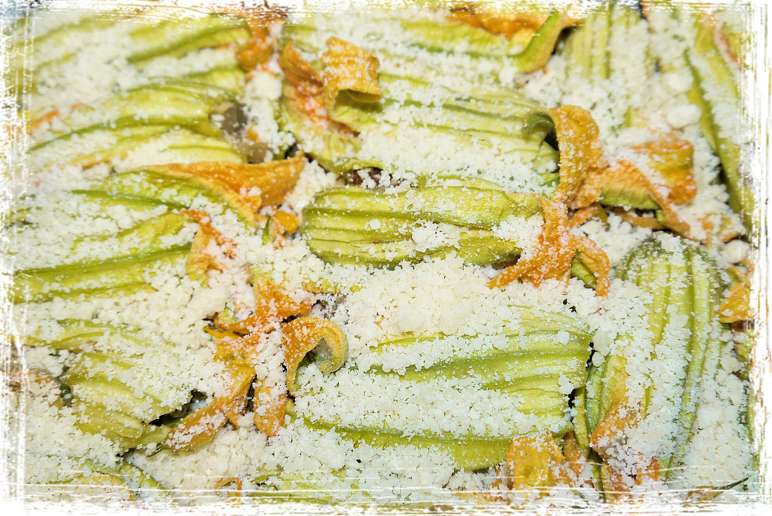 Fiori di zucca ripieni al forno Fiori di zucca ripieni al forno