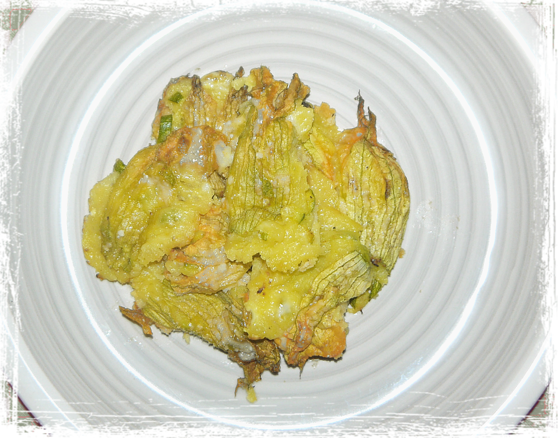 Millefoglie di fiori di zucca Millefoglie di fiori di zucca