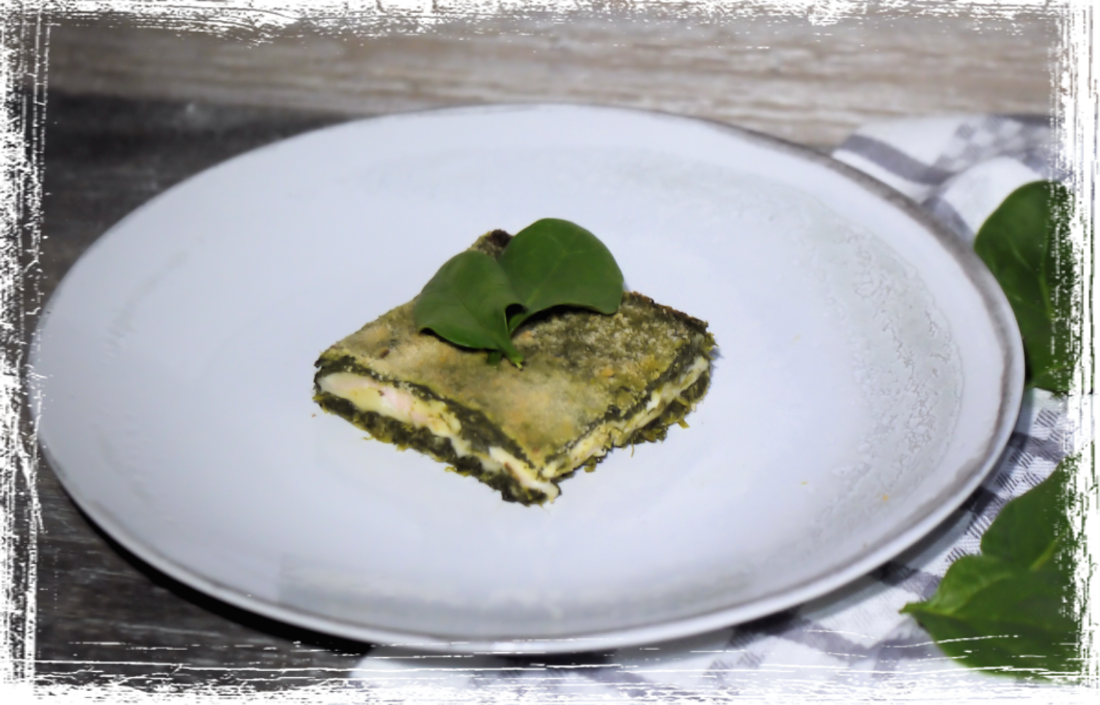 Tortino di spinaci e formaggio fondente