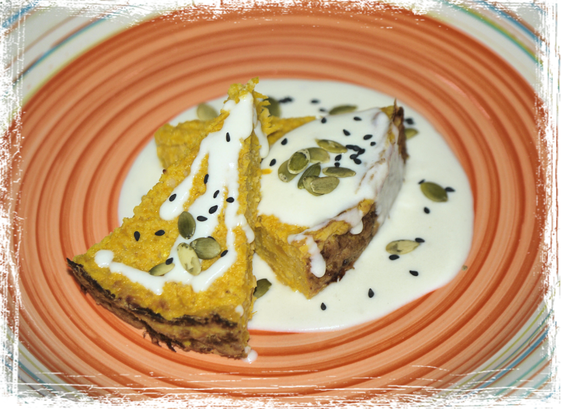 Tortino di zucca con salsa di taleggio Tortino di zucca con salsa di taleggio
