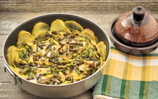 Tortino di patate e porri