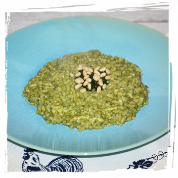 Risotto con borragine, robiola e menta